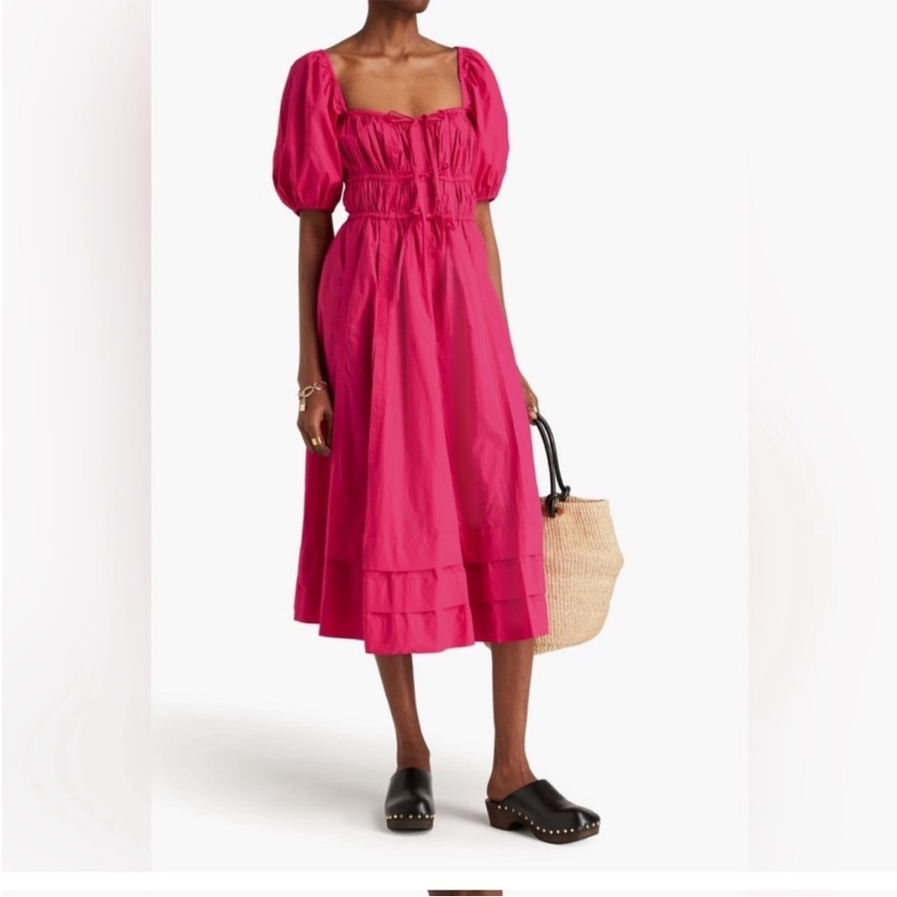 Ulla Johnson Palma Pink Puff Sleeve Dress